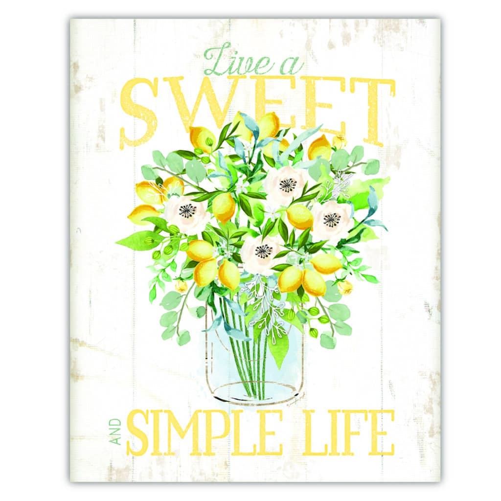 Live The Sweet, Simple Life Wooden Artboard Decor
