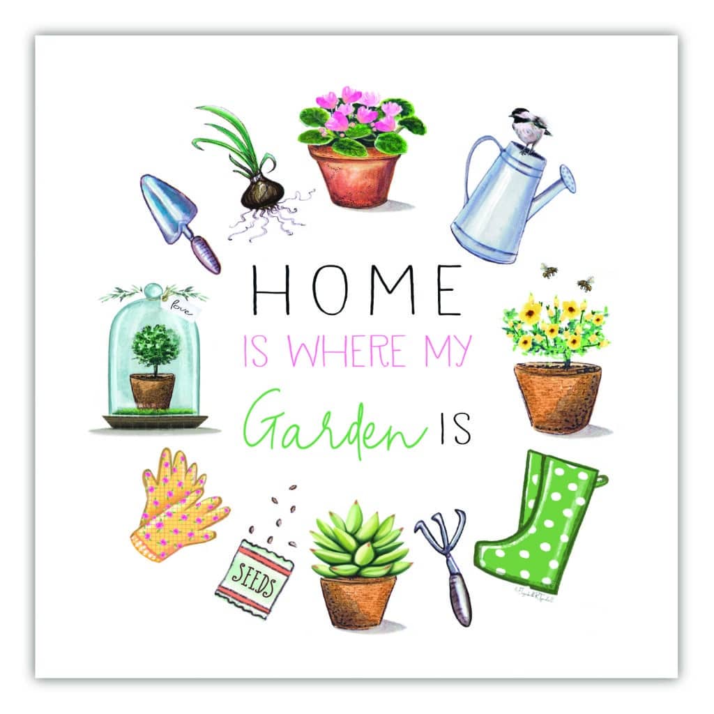 Home Is Where My Garden Is Wooden Artboard Decor