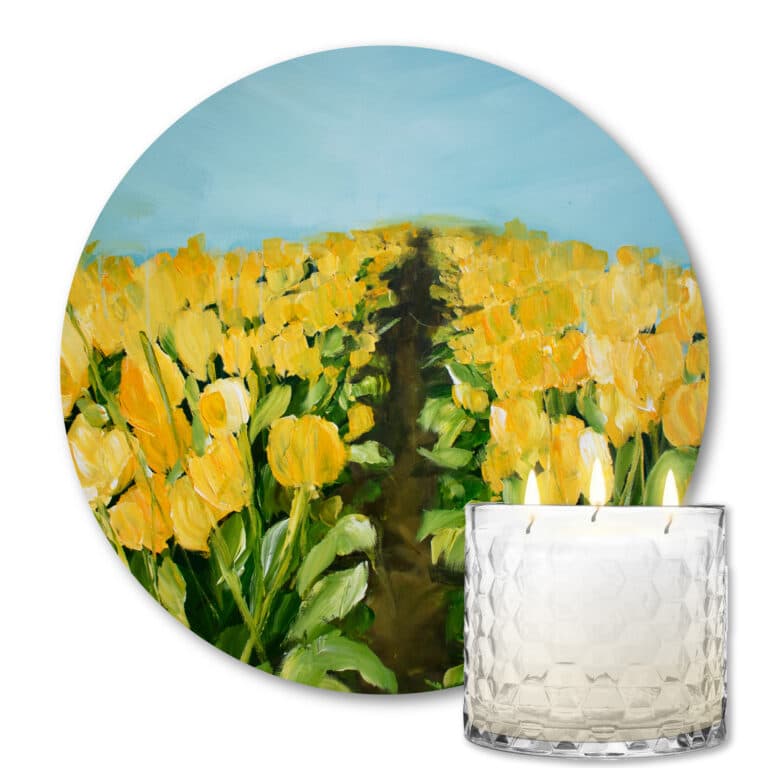 Sweet Tea Soy Candle & Yellow Tulips Artboard Set