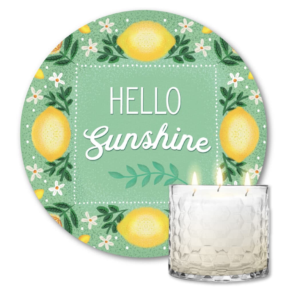 Lemon Zest Soy Candle & Hello Sunshine Artboard Set