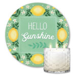 Citronella Soy Wax Candle & Hello Sunshine Artboard Patio Set