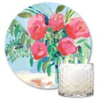 Citronella Soy Wax Candle & Floral Bliss Artboard Patio Set