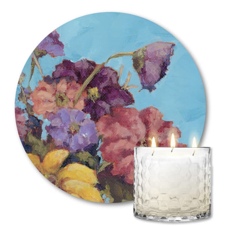 Citronella Soy Wax Candle & Floral Burst Artboard Patio Set