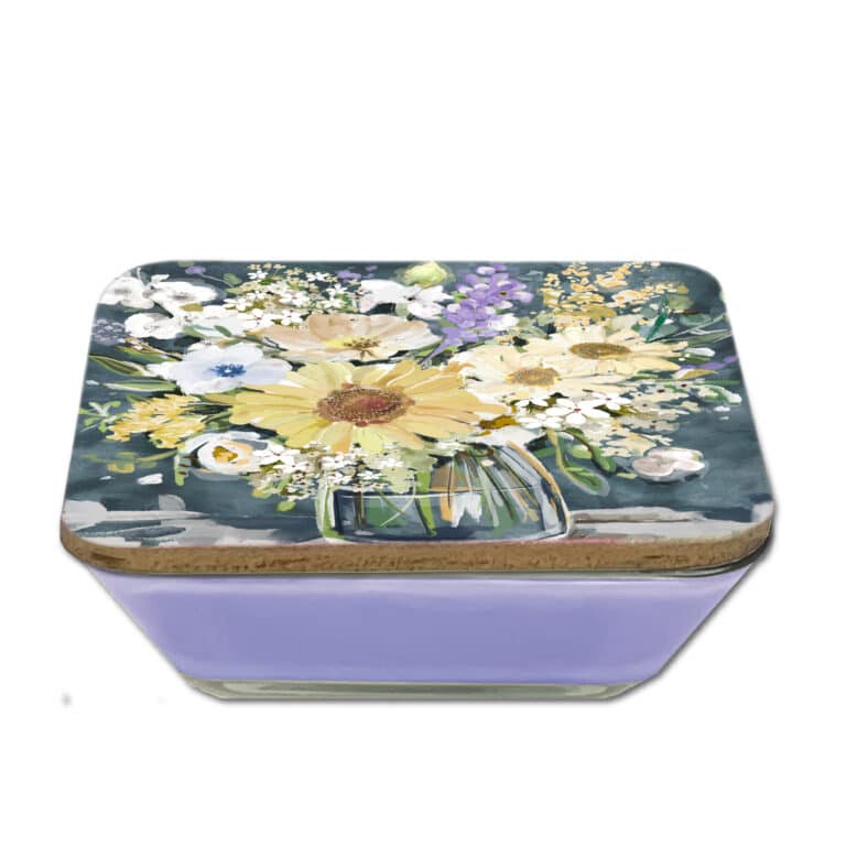 Jasmine Vineyard Soy Candle & Meadow Florals Artboard Lid Set