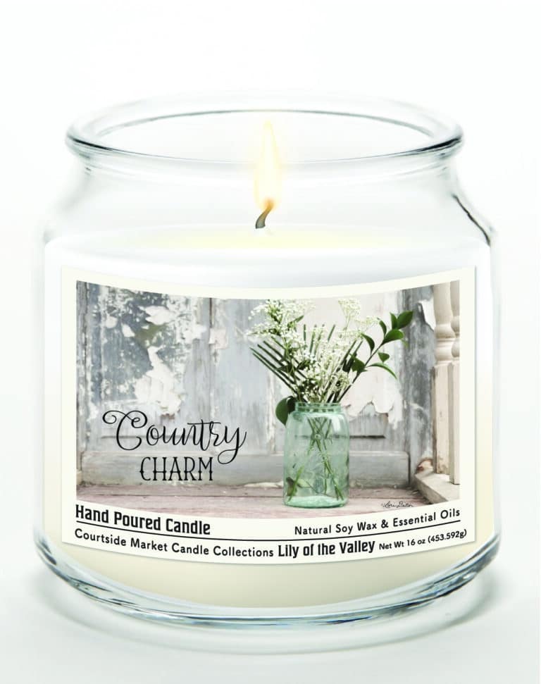 16 oz Country Charm Soy Wax Candle Glass Jar