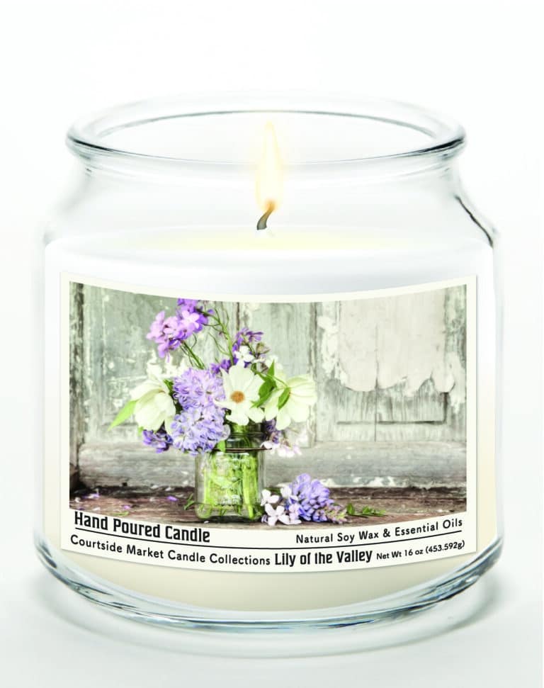16 oz Country flowers Soy Wax Candle Glass Jar