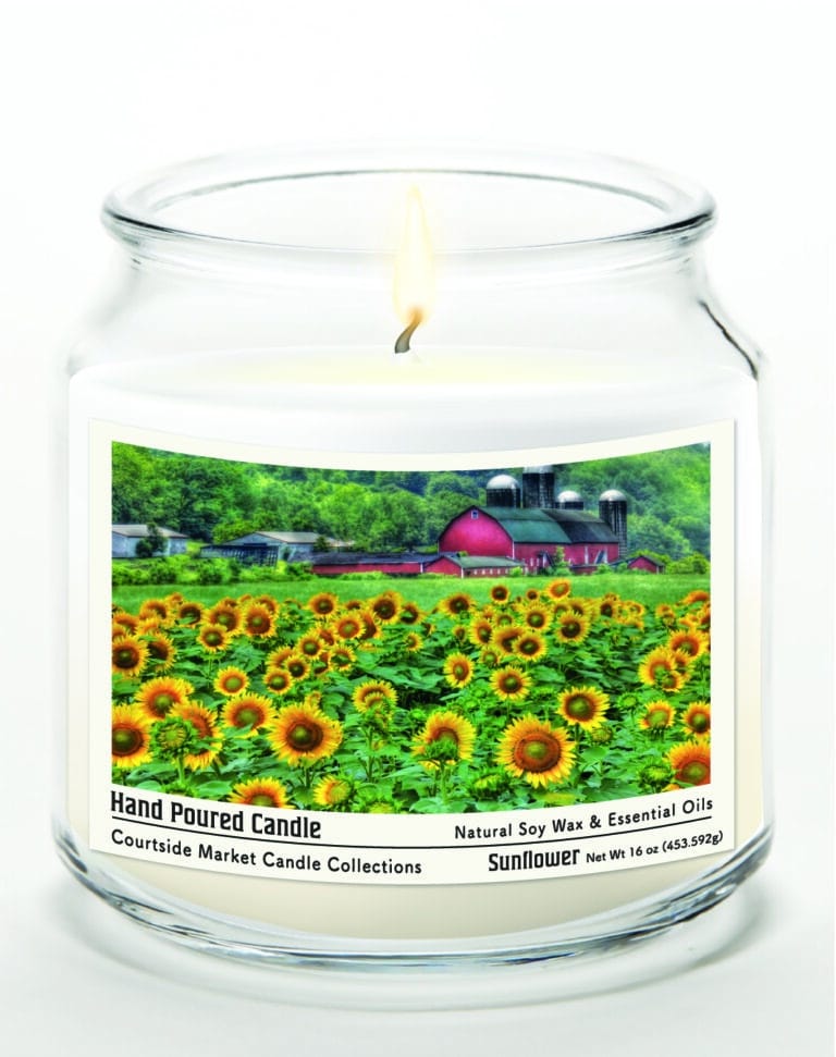 16 oz Read Born Sunflowers Soy Wax Candle Glass Jar