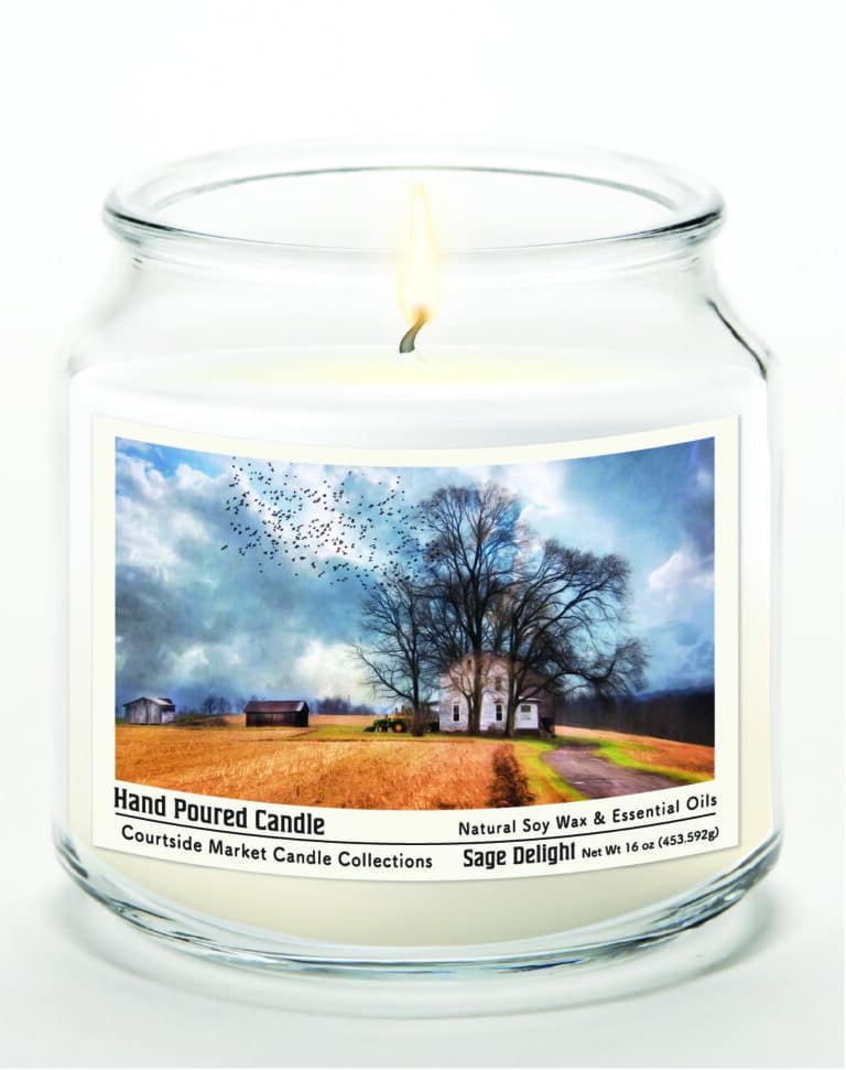16 oz Spring Storm Soy Wax Candle Glass Jar