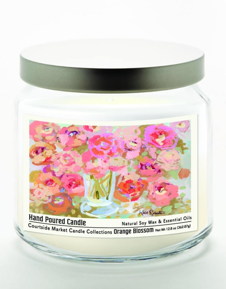Orange Blossom 12.8oz Soy Wax Candle Glass Jar