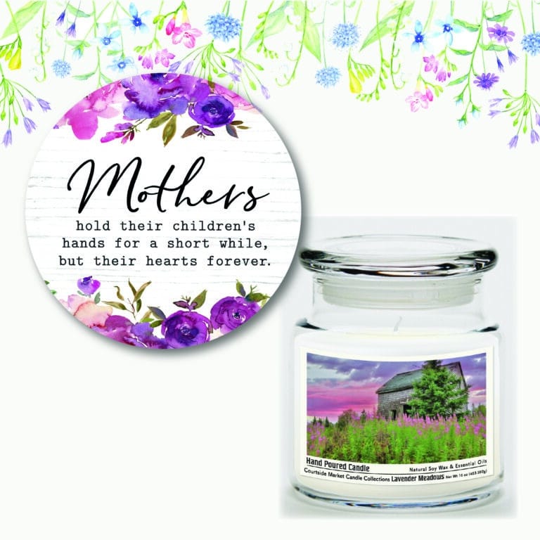 Mother & Child Wall Artboard & Organic Soy Wax Candle Set