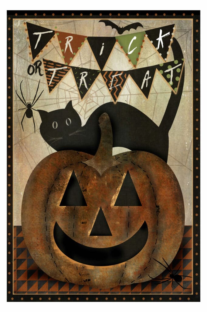 Trick Or Treat Flag 18×24 Wall Decal