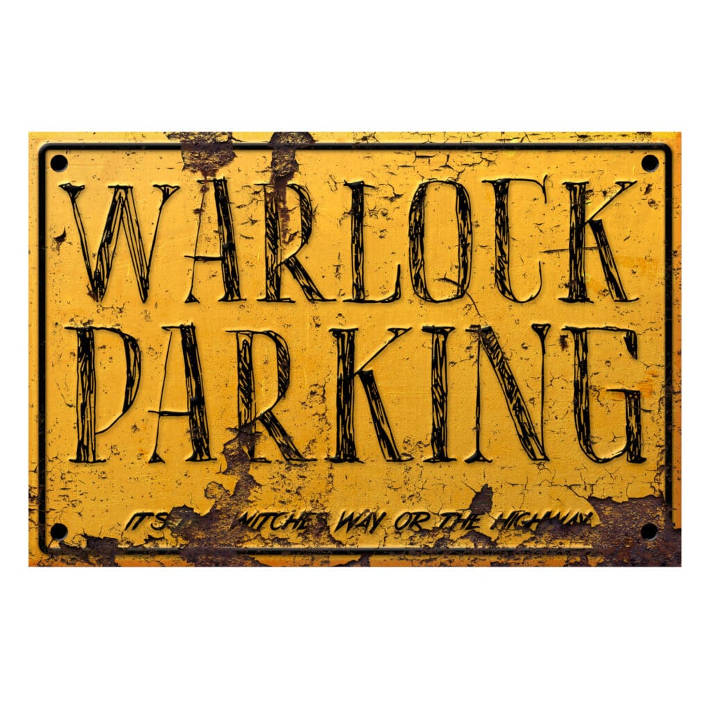 Warlock Parking 18×24 Wall Decal
