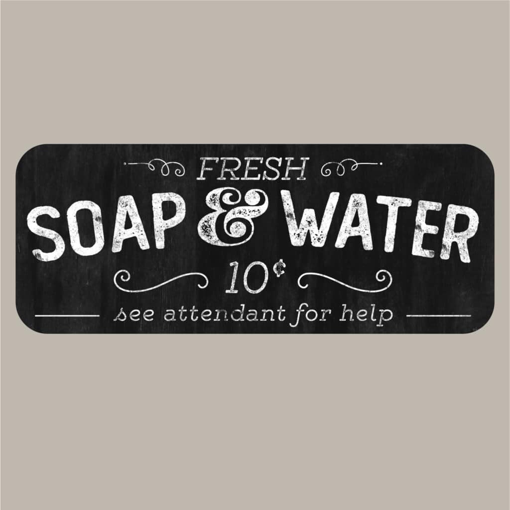 Soap Water 12×30 Wall Decal