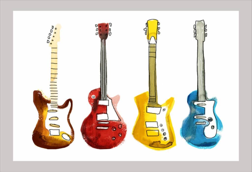 Electric Guitar 24×36 Wall Decal