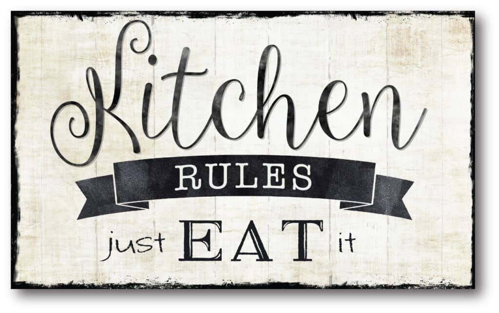 Kitchen Rules 20×30 Wall Decal