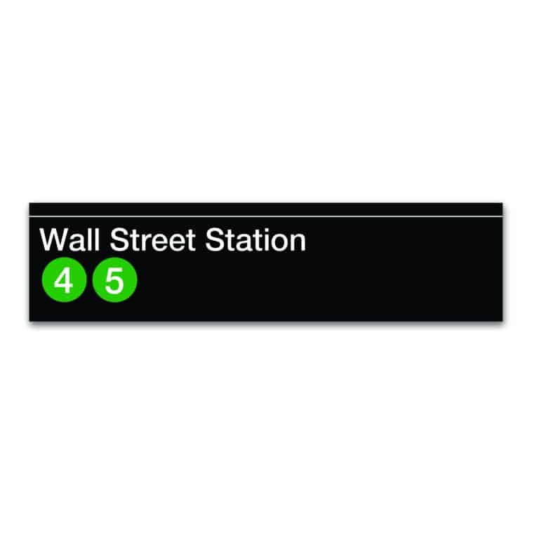 MTA Collection ‘Wall Street Station’ Wood Sign Decor