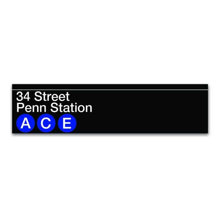 MTA Collection ’34 Street Penn Station’ Wood Sign Decor