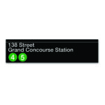 MTA Collection ‘138 Street Grand Concourse Station’ Wood Sign Decor