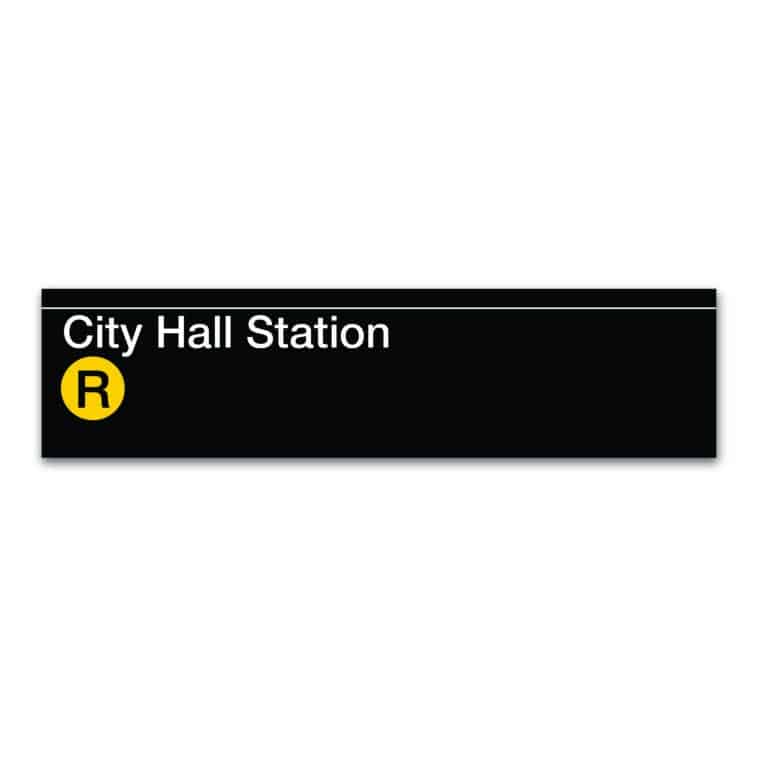 MTA Collection ‘City Hall Station’ Wood Sign Decor
