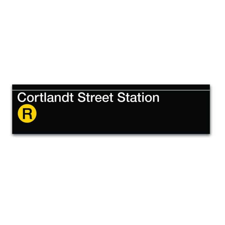 MTA Collection ‘Cortlandt Street Station’ Wood Sign Decor
