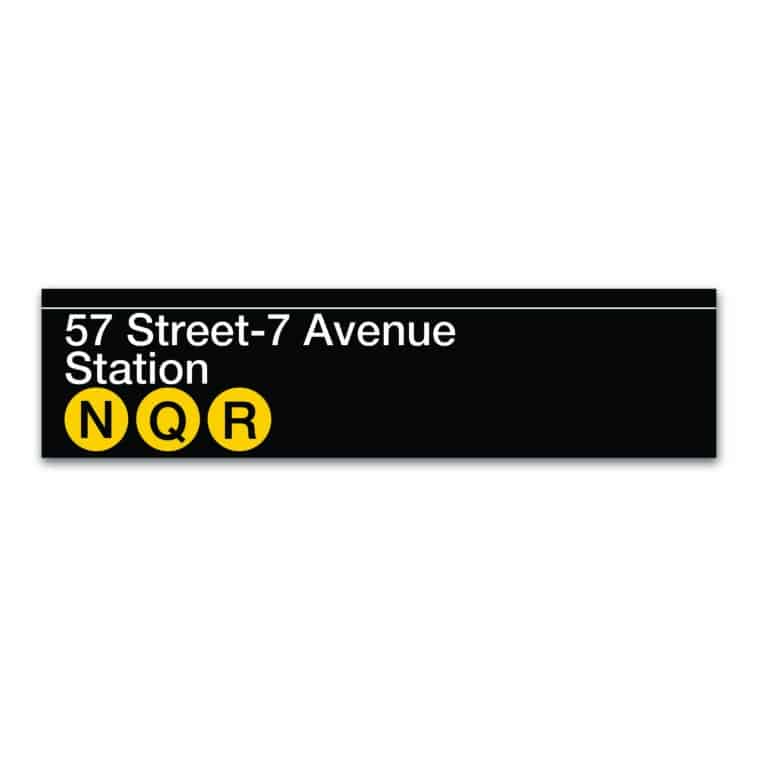 MTA Collection ’57 Street-7 Avenue Station’ Wood Sign Decor