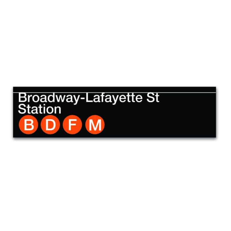 MTA Collection ‘Broadway-Lafayette Street Station’ Wood Sign Decor
