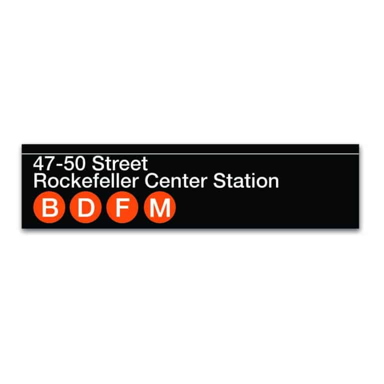 MTA Collection ’47-50 Street Rockefeller Center Station’ Wood Sign Decor