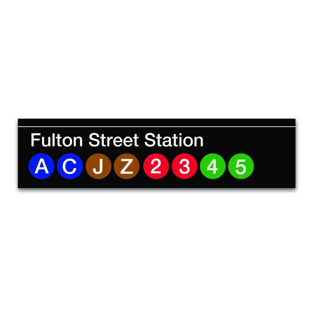 MTA Collection ‘Fulton Street Station’ Wood Sign Decor