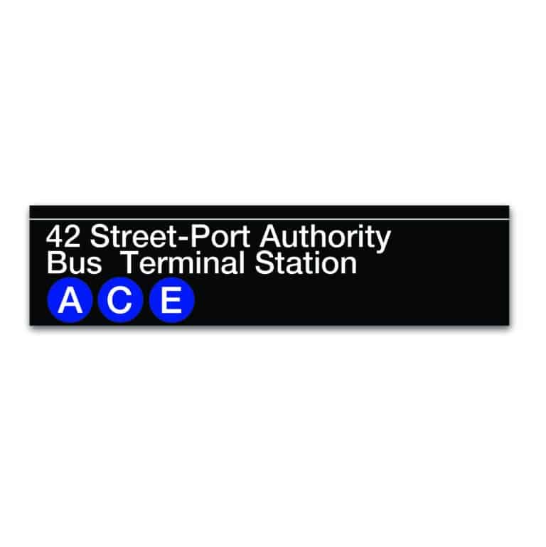 MTA Collection ’42 Street-Port Authority Bus Terminal Station’ Wood Sign Decor