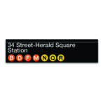 MTA Collection ’34 Street-Herald Square Station’ Wood Sign Decor