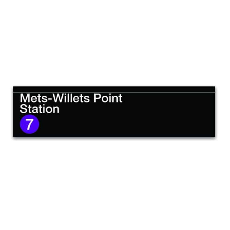 MTA Collection ‘Mets-Willets Point Station’ Wood Sign Decor