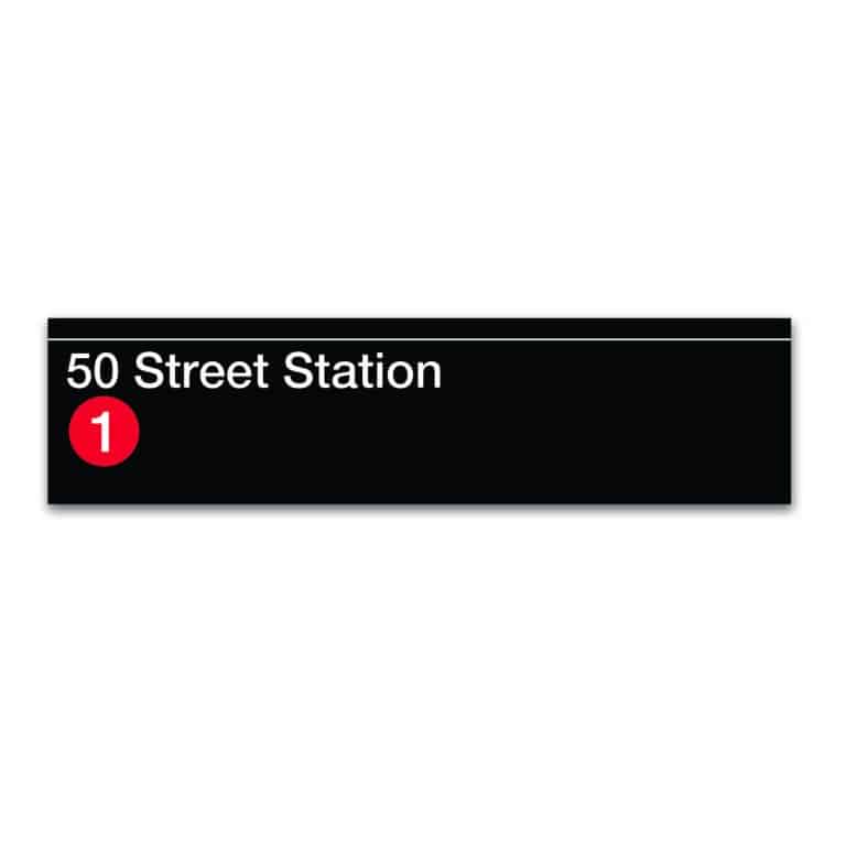 MTA Collection ’50 Street Station’ Wood Sign Decor