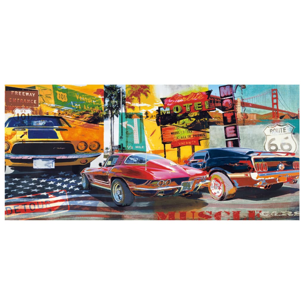 Muscle Cars & USA Gallery Art Wall Mural