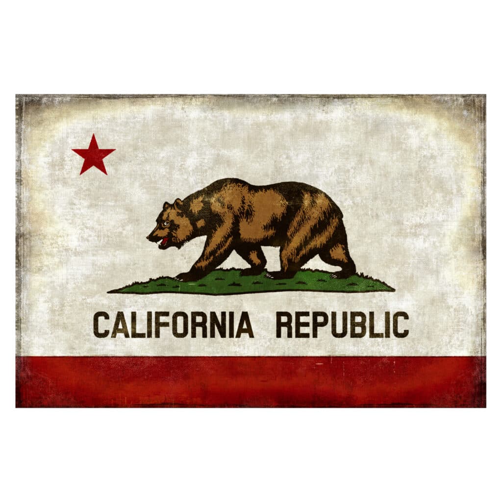 California Republic Flag Gallery Art Wall Mural