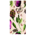 Marta Cortese Cream Artichokes & Eggplants 96″x45″ Gallery Art Mural