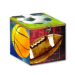 Football, Soccer, Basketball Decorative 12″x12″ Storage ArtBox