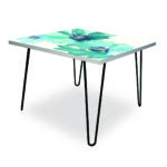 Teal Cosmos IV Square 24″x24″ Indoor/Outdoor Table