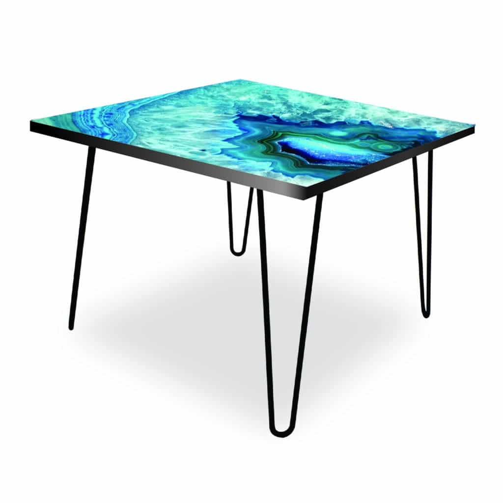 Blue Geo II Square 24″x24″ Indoor/Outdoor Table