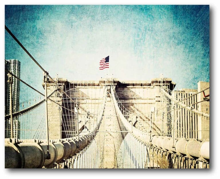 NYC Collection ‘Vintage Brooklyn Bridge’ Gallery-Wrapped Canvas