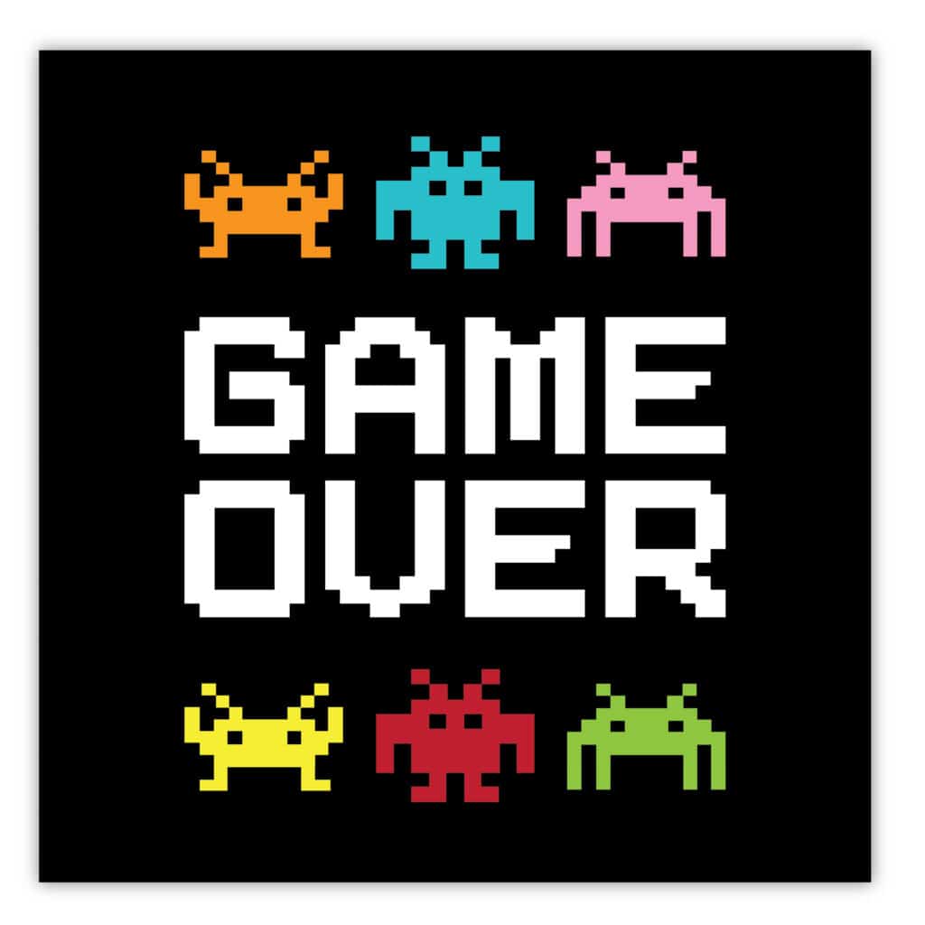 GAME OVER Gallery-Wrapped Canvas