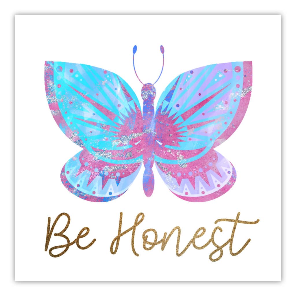 Be Honest Butterfly Gallery-Wrapped Canvas