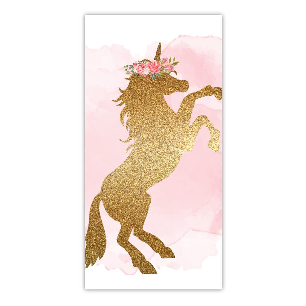 Unicorn Glitter Gallery-Wrapped Canvas