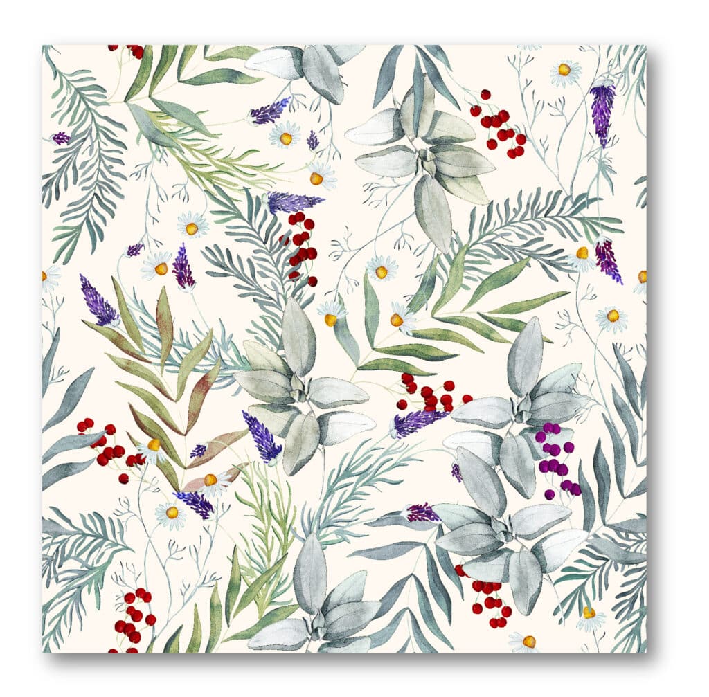Marta Cortese Vanilla Berry Florals Gallery-Wrapped Canvas