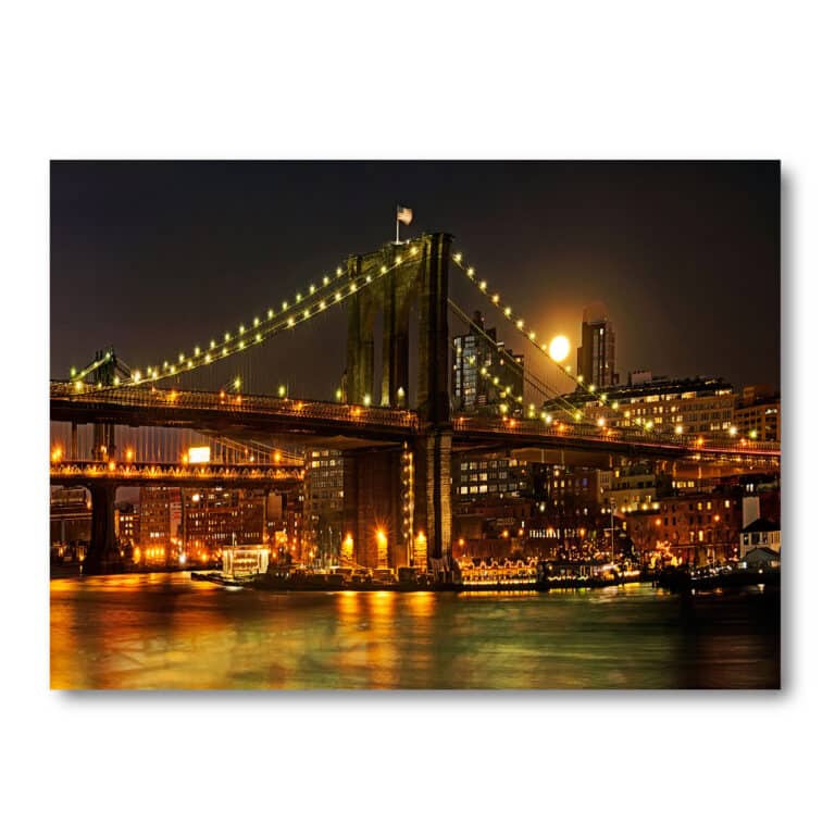 NYC Collection Three Bridges 18″x 24″ Acrylic Wall Art