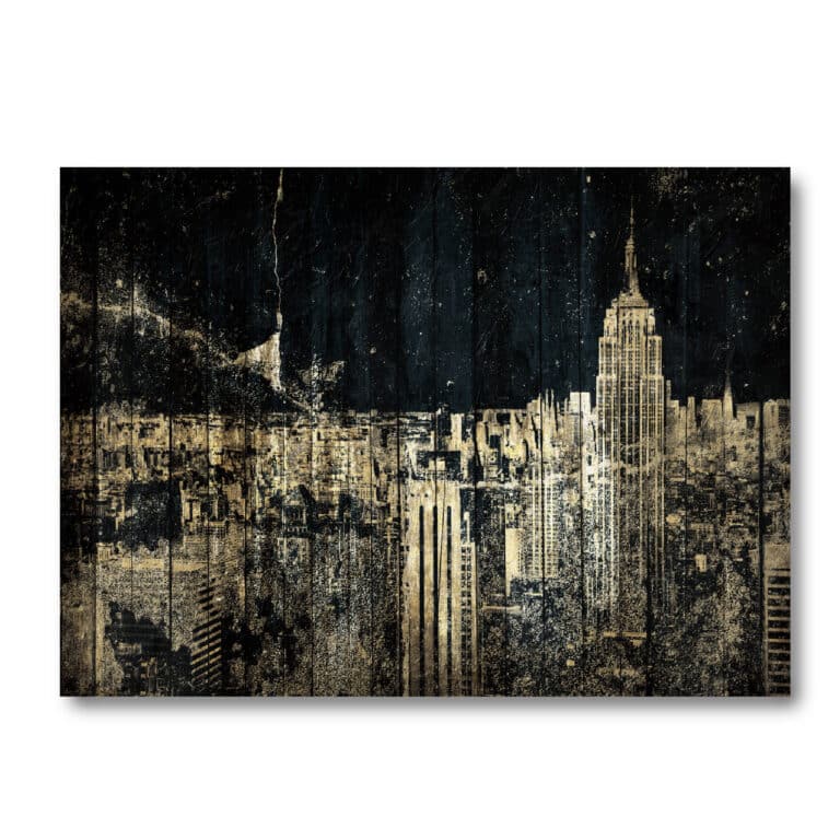 NYC Collection The Golden City 18″x 24″ Acrylic Wall Art