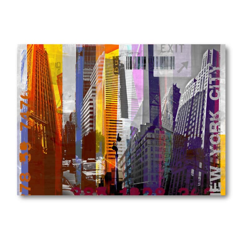 NYC Collection New York Sky Urban 18″x 24″ Acrylic Wall Art