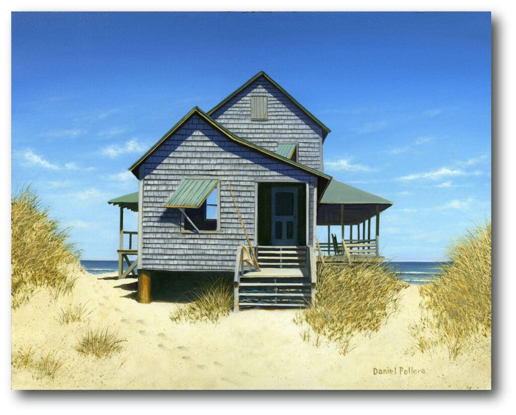 Daniel Pollera Ocean Bungalow Wrapped Canvas Gallery-Wrapped Canvas