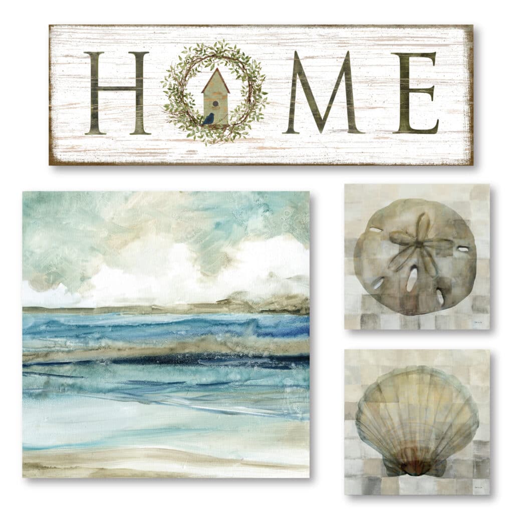 Coastal Tranquility 4 Piece Gallery-Wrapped Canvas Set