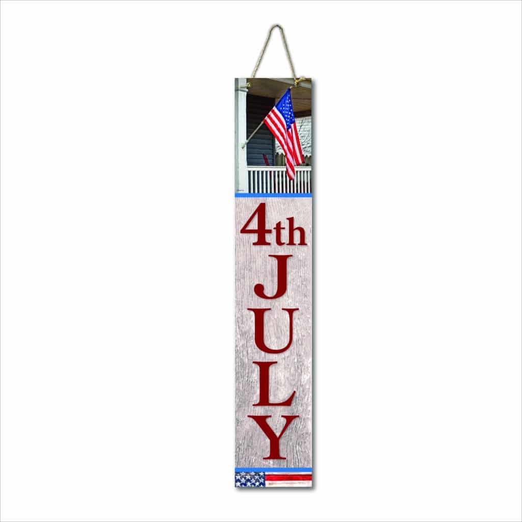 USA Flag 7″x40″ Hanging Porch Sign