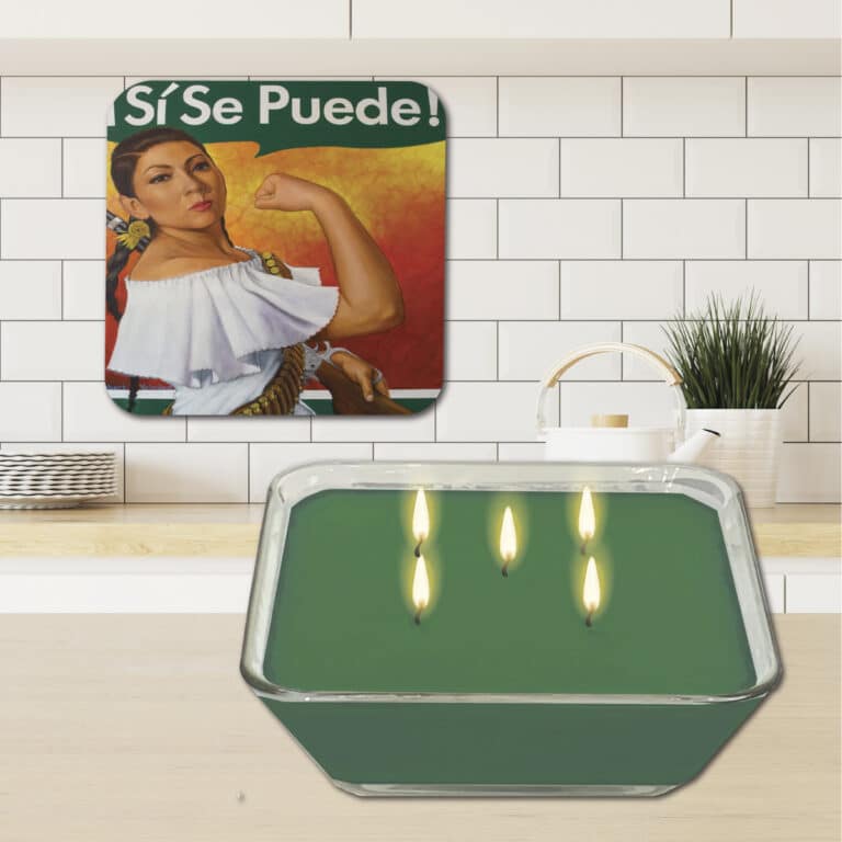 Tequila Sunrise Soy Candle & Rosita Si Se Puede! Artboard Lid Set